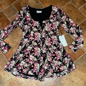 Lucca UO long sleeve floral romper